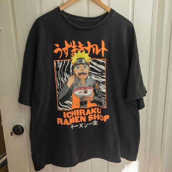 Naruto Shippuden Collection Mens Ramen Shop T-Shirt Black 2007 Size 3XL 54-56 - Picture 5 of 9